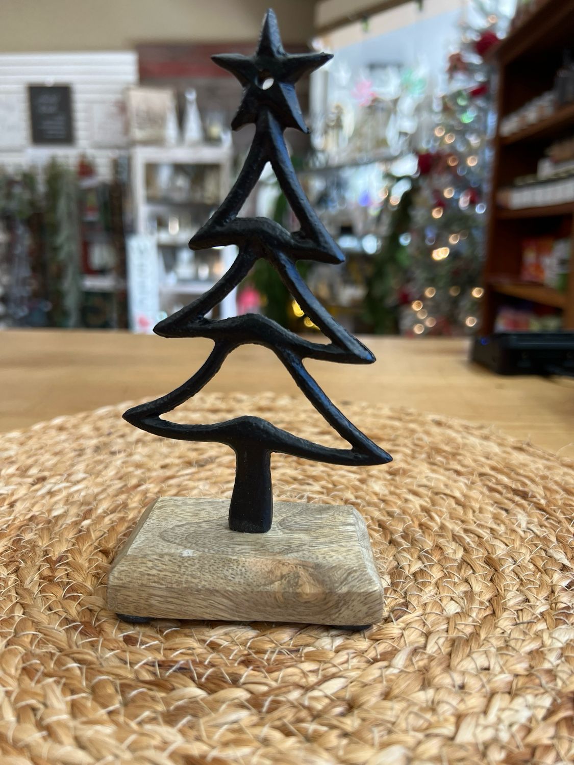 Black Metal Tree on Stand