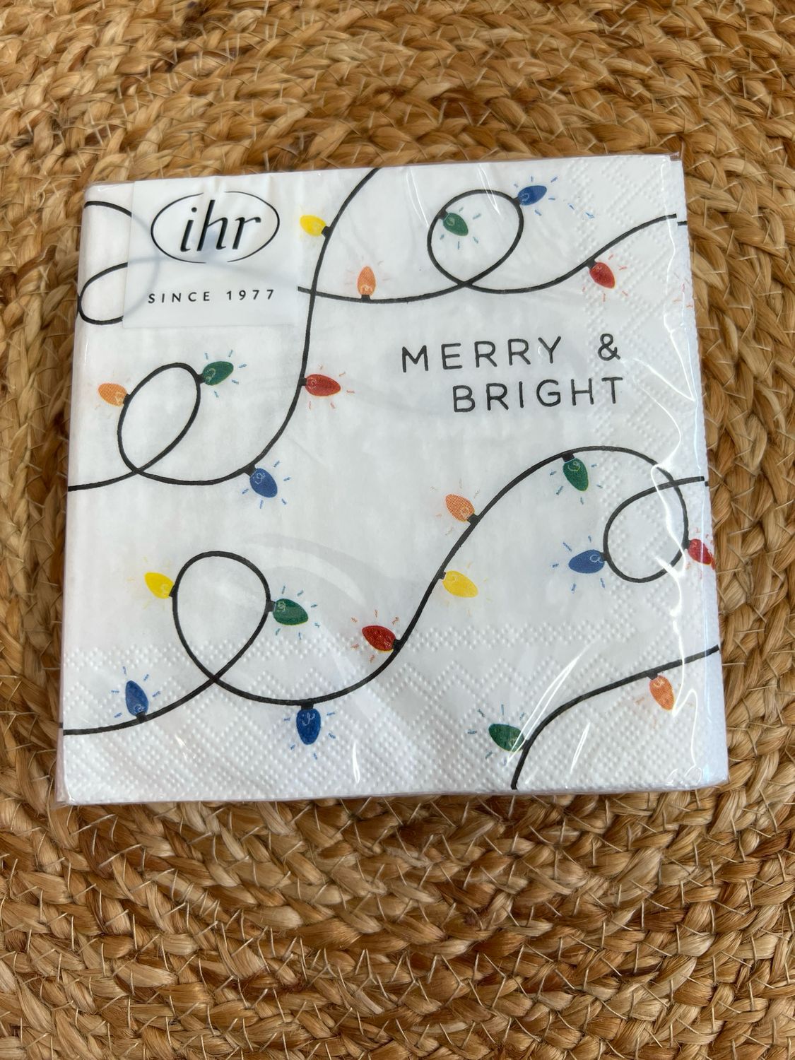 Merry &amp; Bright Lights Cocktail Napkins