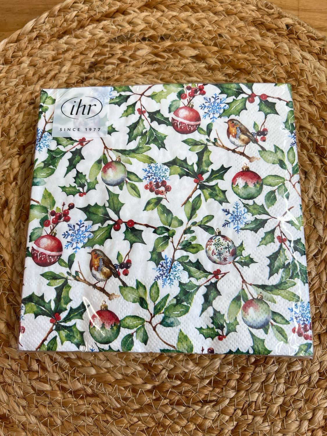Christmas Holly Luncheon Napkins