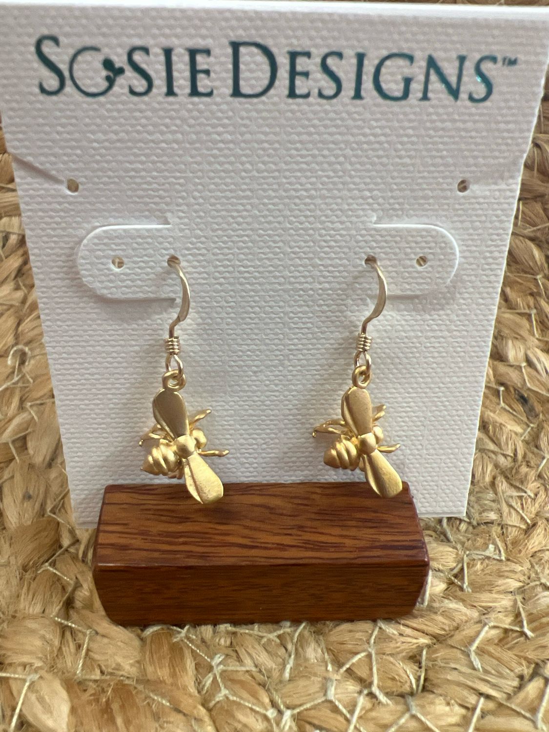 Gold Filled Bumble Bee Earrings