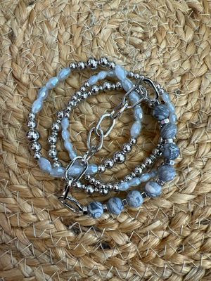 Stone Bead Bracelet Set/4