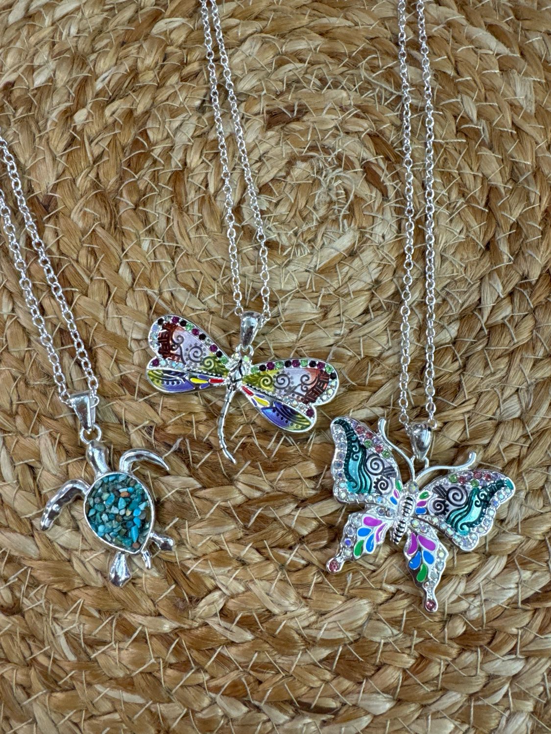 Colorful Silvertone Necklace