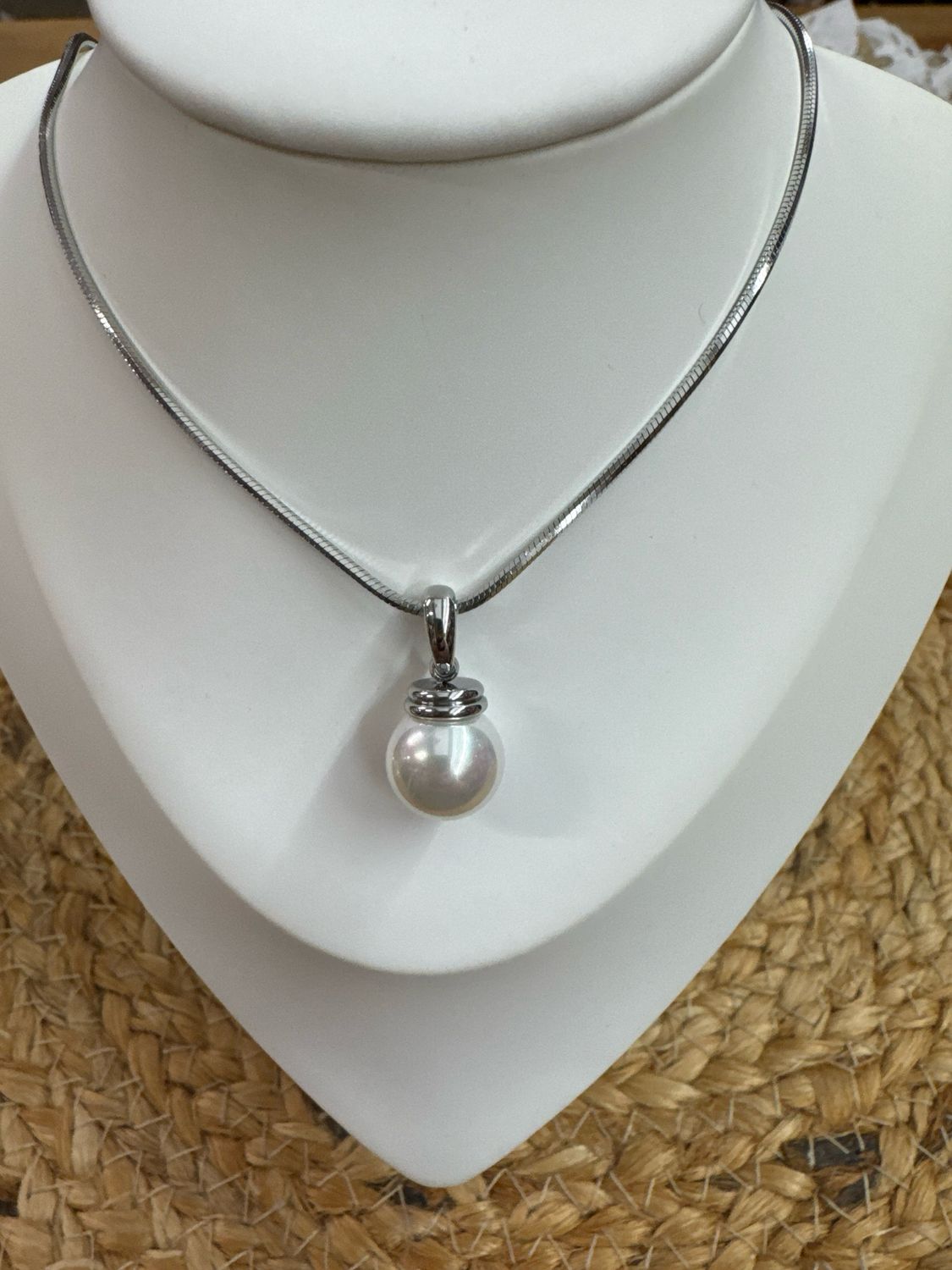 Silvertone Pearl Necklace