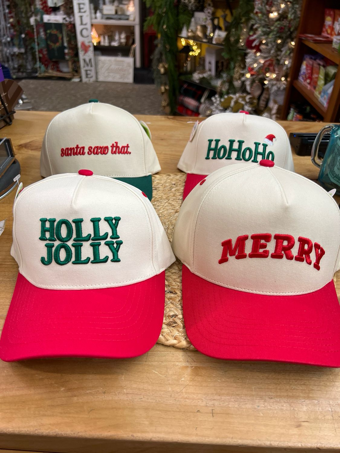 Embroidered Christmas Trucker Hat