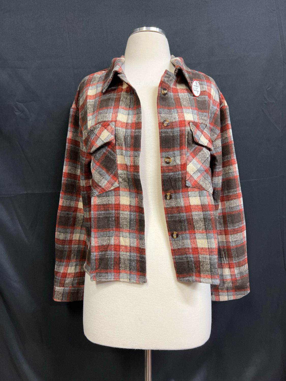 Loose Fit Plaid Wool Jacket Loose Fit Plaid Wool Jacket