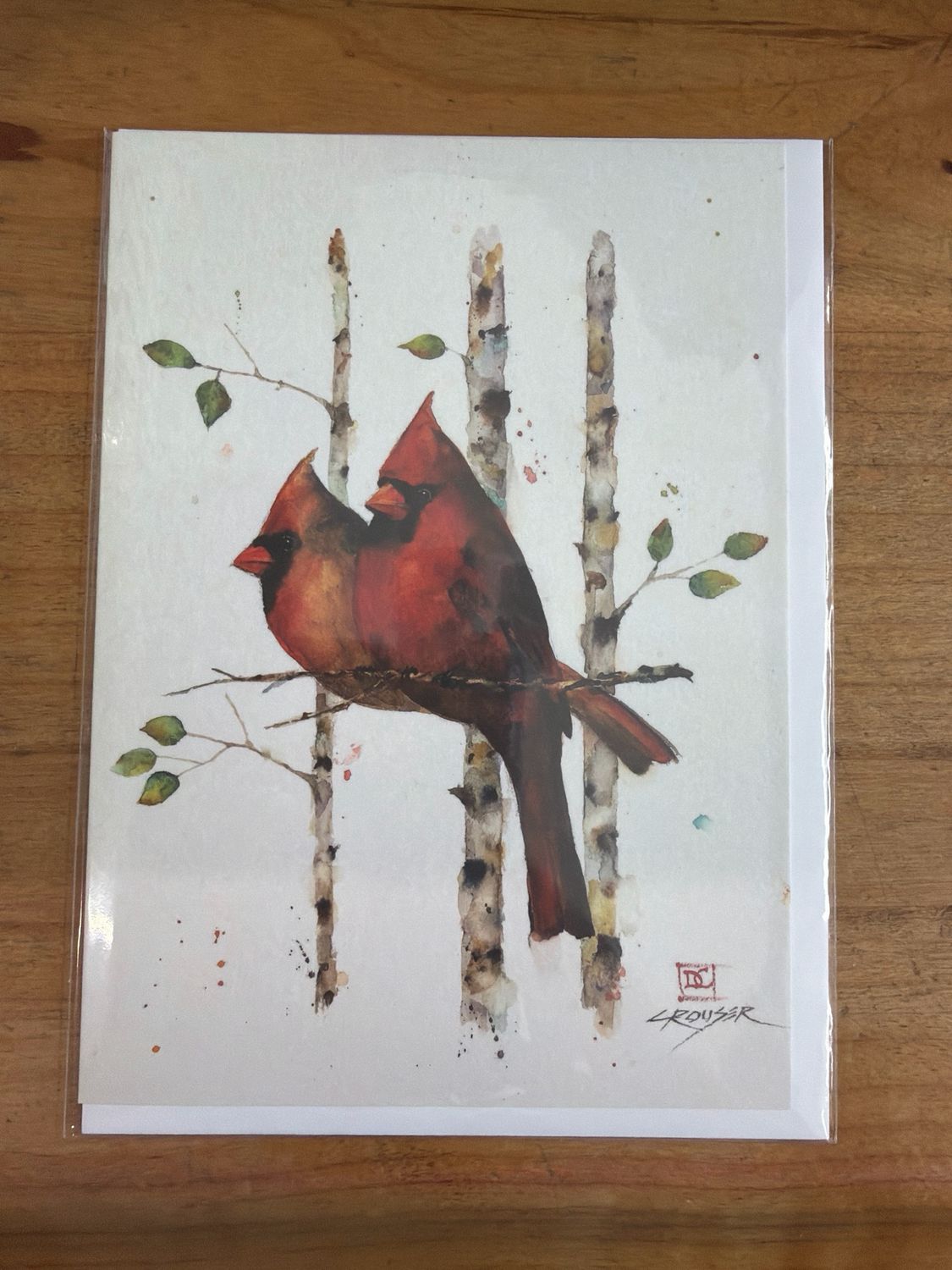 Dean Crouser Cardinals in Birch Card Dean Crouser Cardinals in Birch Card
