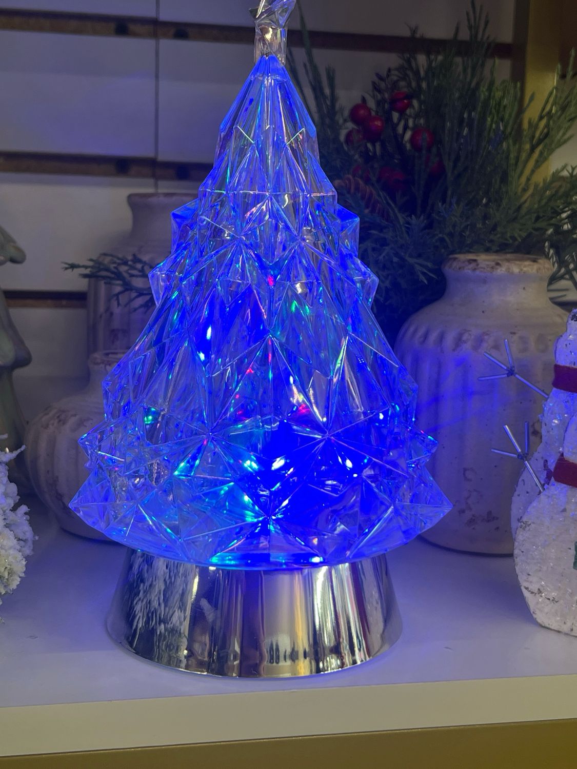 Sparkling White LED Geo Tree