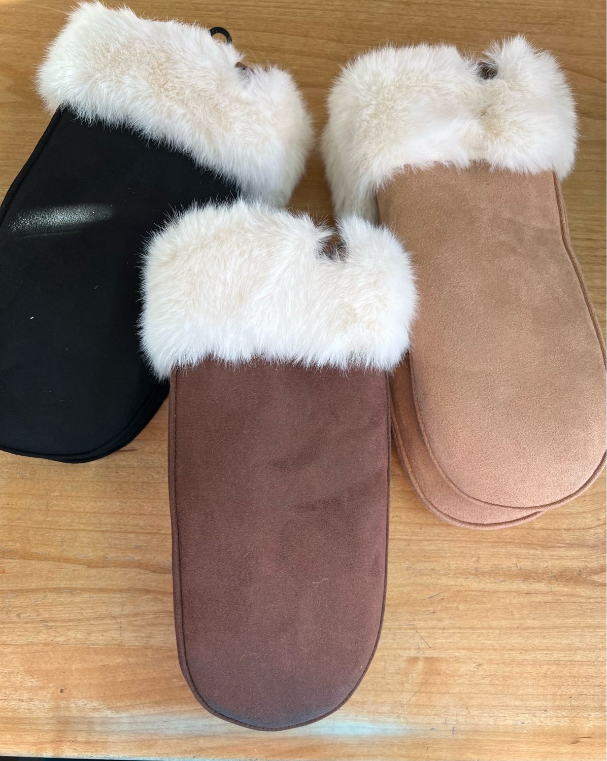Suede Sherpa Mitten