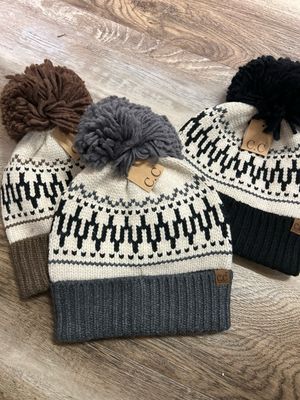 CC Fair Isle Pom Hat CC Fair Isle Pom Hat