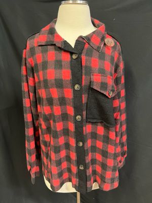Plaid Brushed Knit Shacket