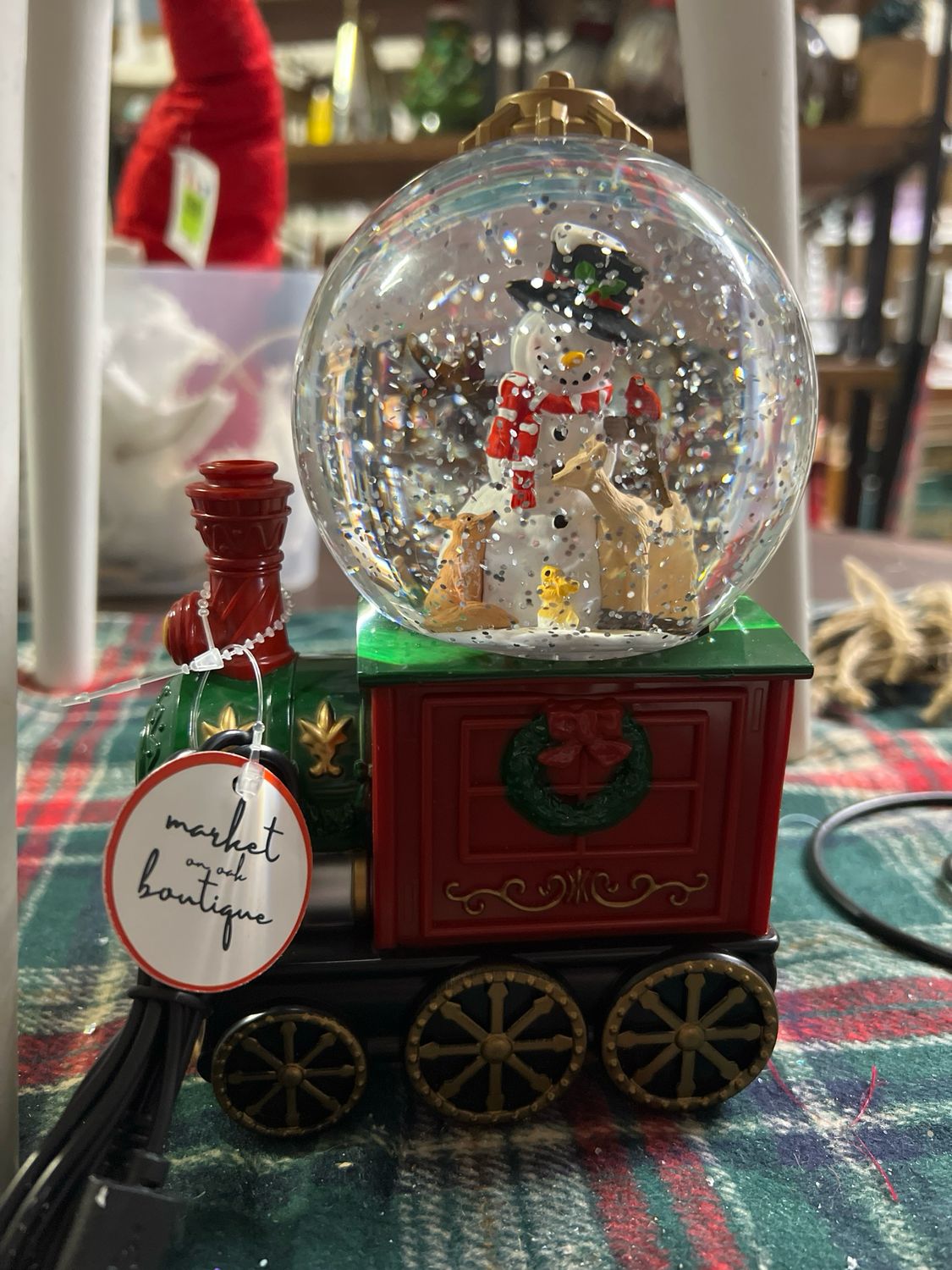 7-1/2" Snowman Train Water Globe