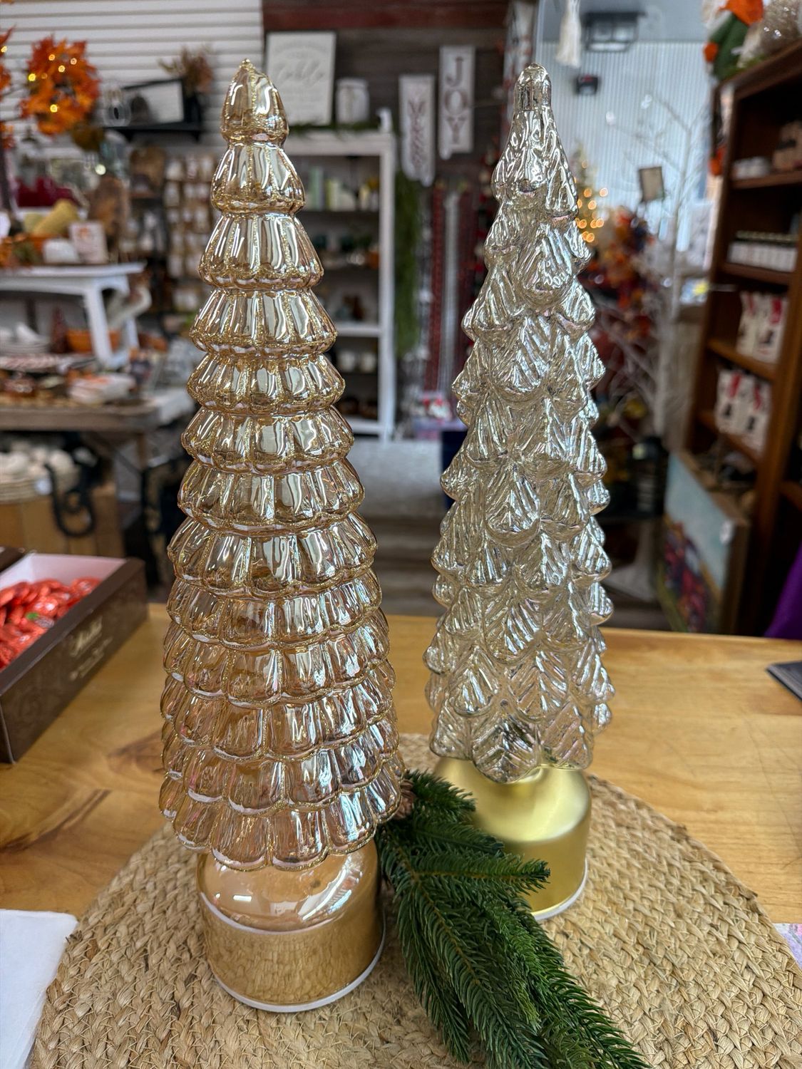 LED Glass Mercury Glass Tree LED Glass Mercury Glass Tree