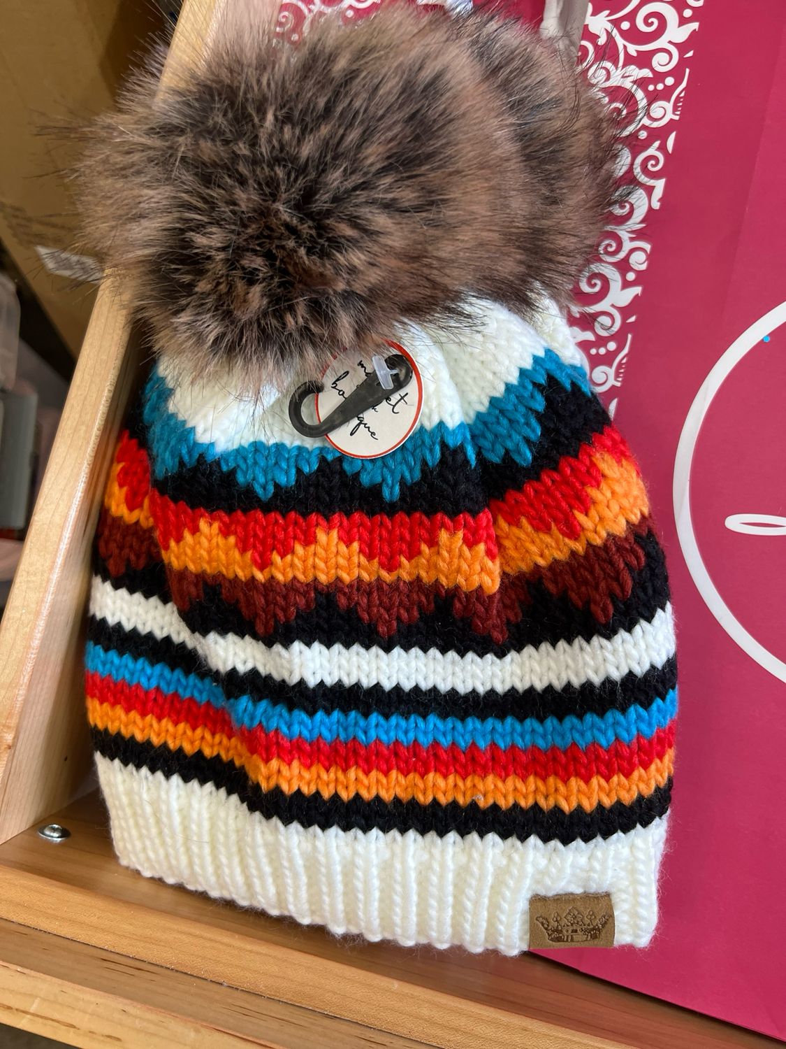 Panache Patterned Pom Hat Panache Patterned Pom Hat