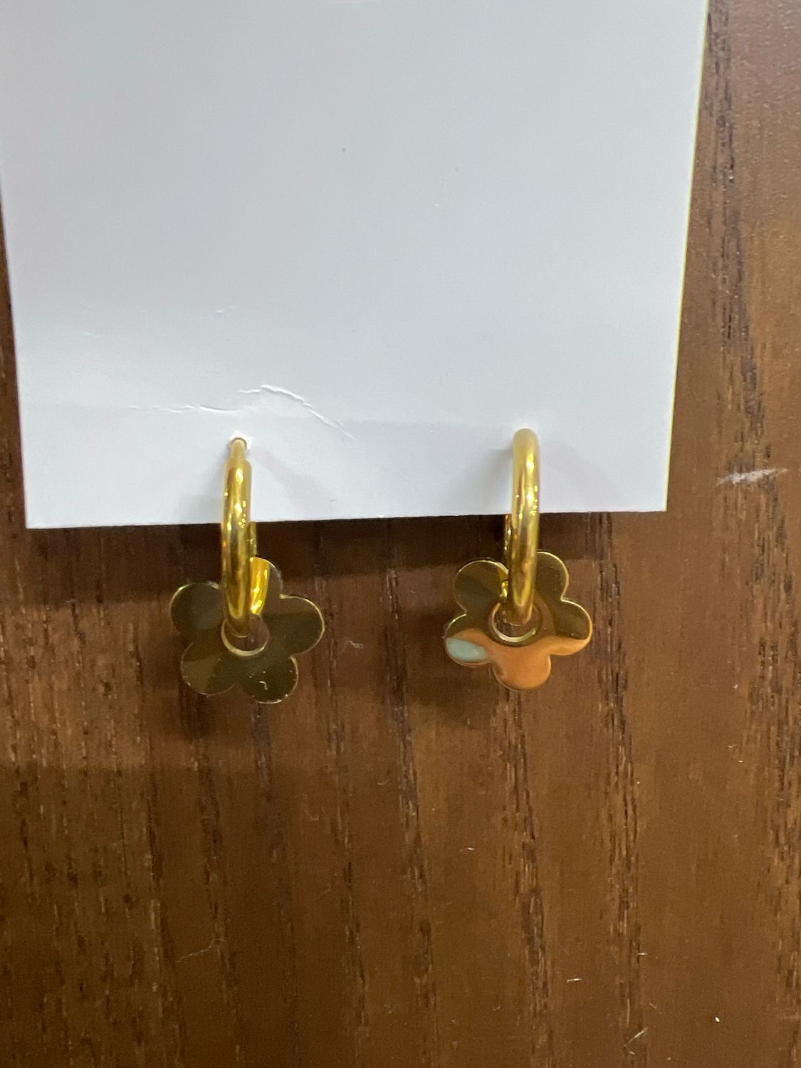 Small Flower Hoop Earring