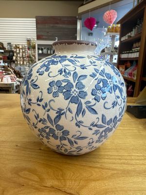 Transferware Terra Cotta Vase