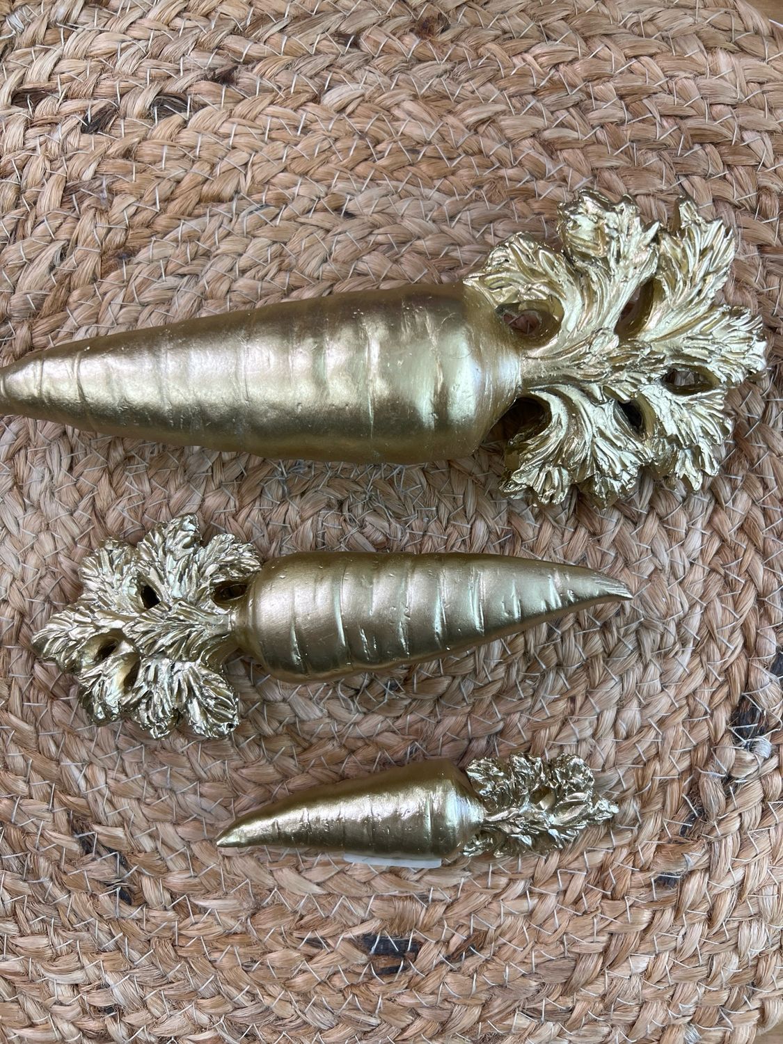 Gold Resin Carrot Figurine