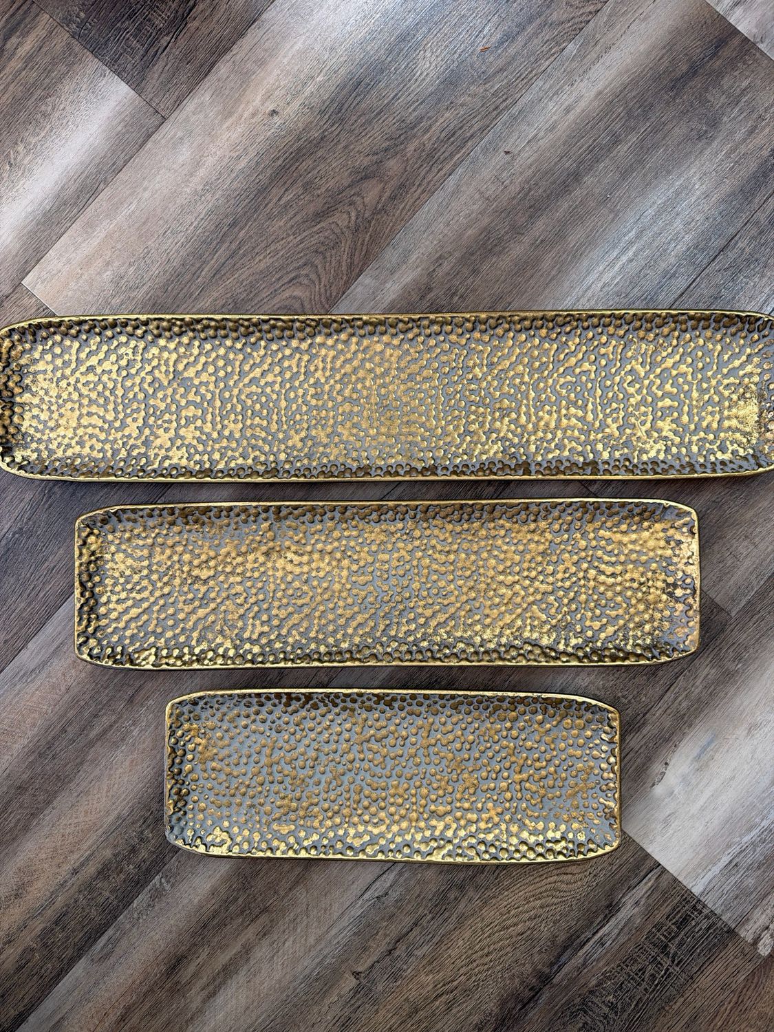 Gold Hammered Tray Gold Hammered Tray