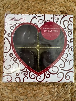 Abdallah 2.4oz Valentine Sea Salt Dark Choc Caramels