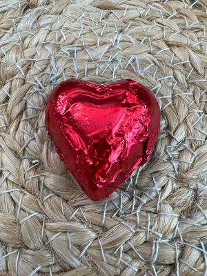 Abdallah Red Foil Milk Chocolate Heart