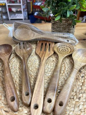 Natural Acacia Wood Utensil Set