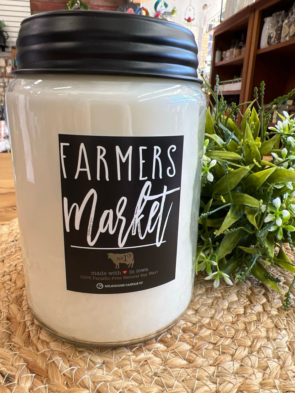 Milkhouse 26oz Apothecary Jar - Farmers Market Milkhouse 26oz Apothecary Jar - Farmers Market
