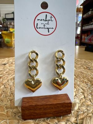 Waterproof Heart Dangle Earrings Waterproof Heart Dangle Earrings