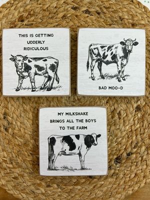 Funny Cow Block Sign Funny Cow Block Sign