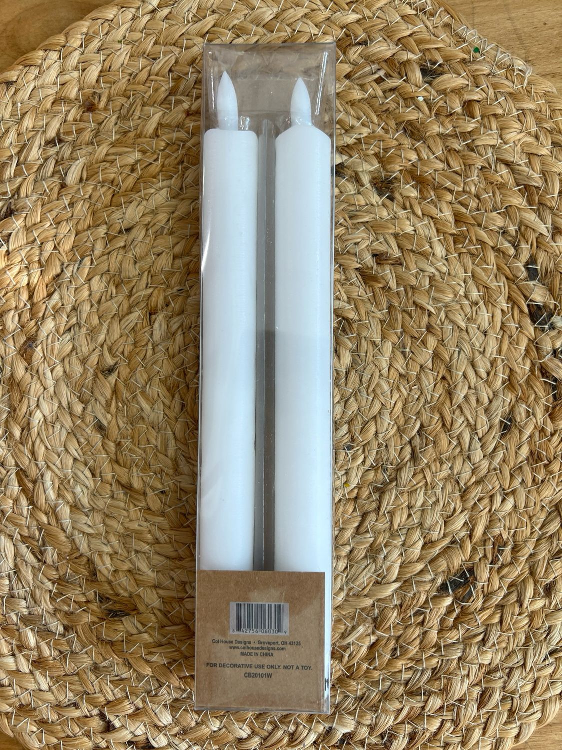 10" Flameless White LED Tapers - Set/2 10" Flameless White LED Tapers - Set/2