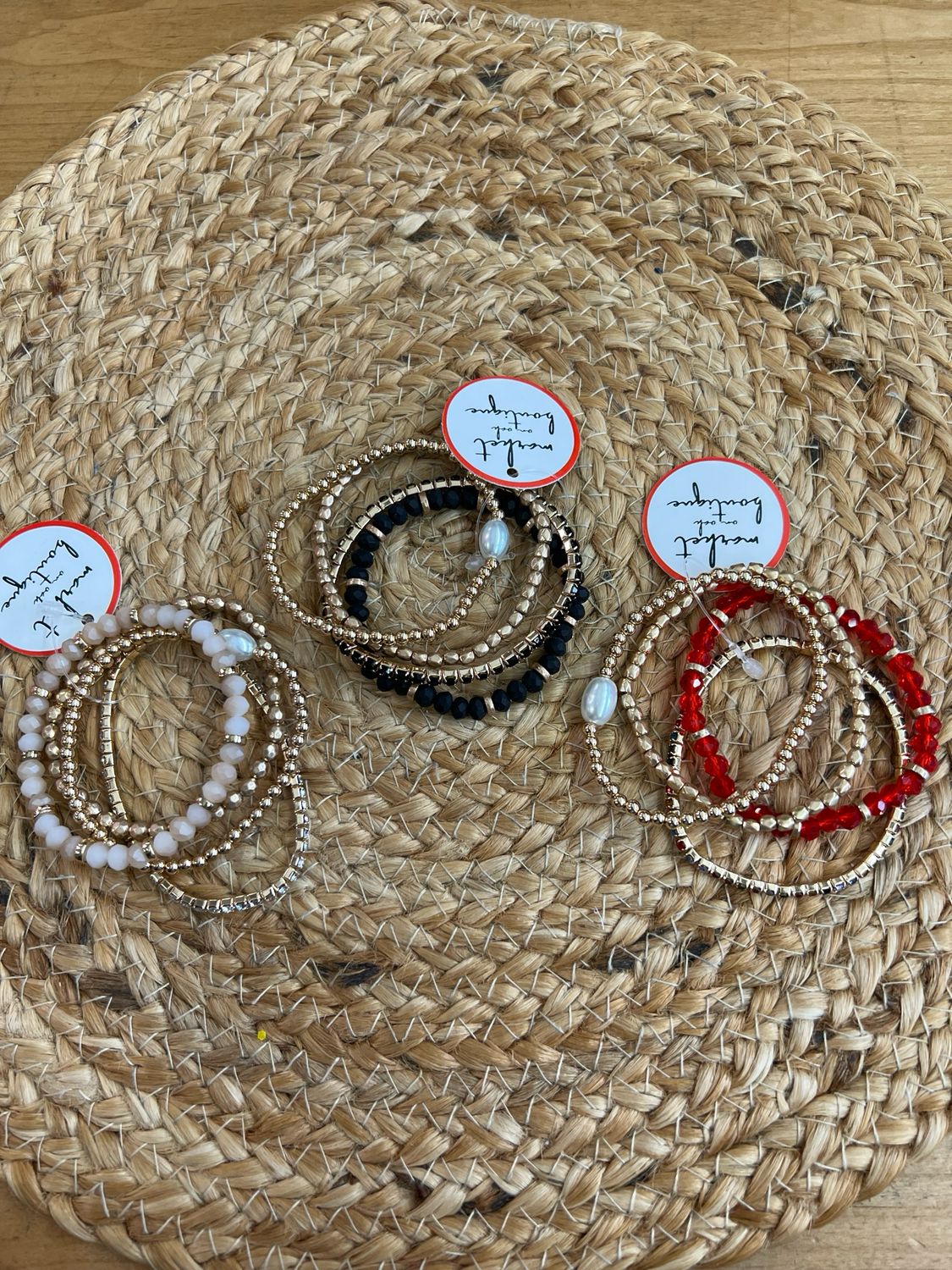 Set of 4 Mixed Bead Bracelets