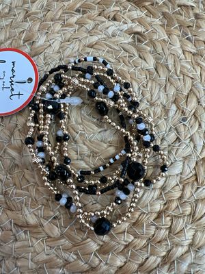 Set of 7 Stretch Beaded Bracelets