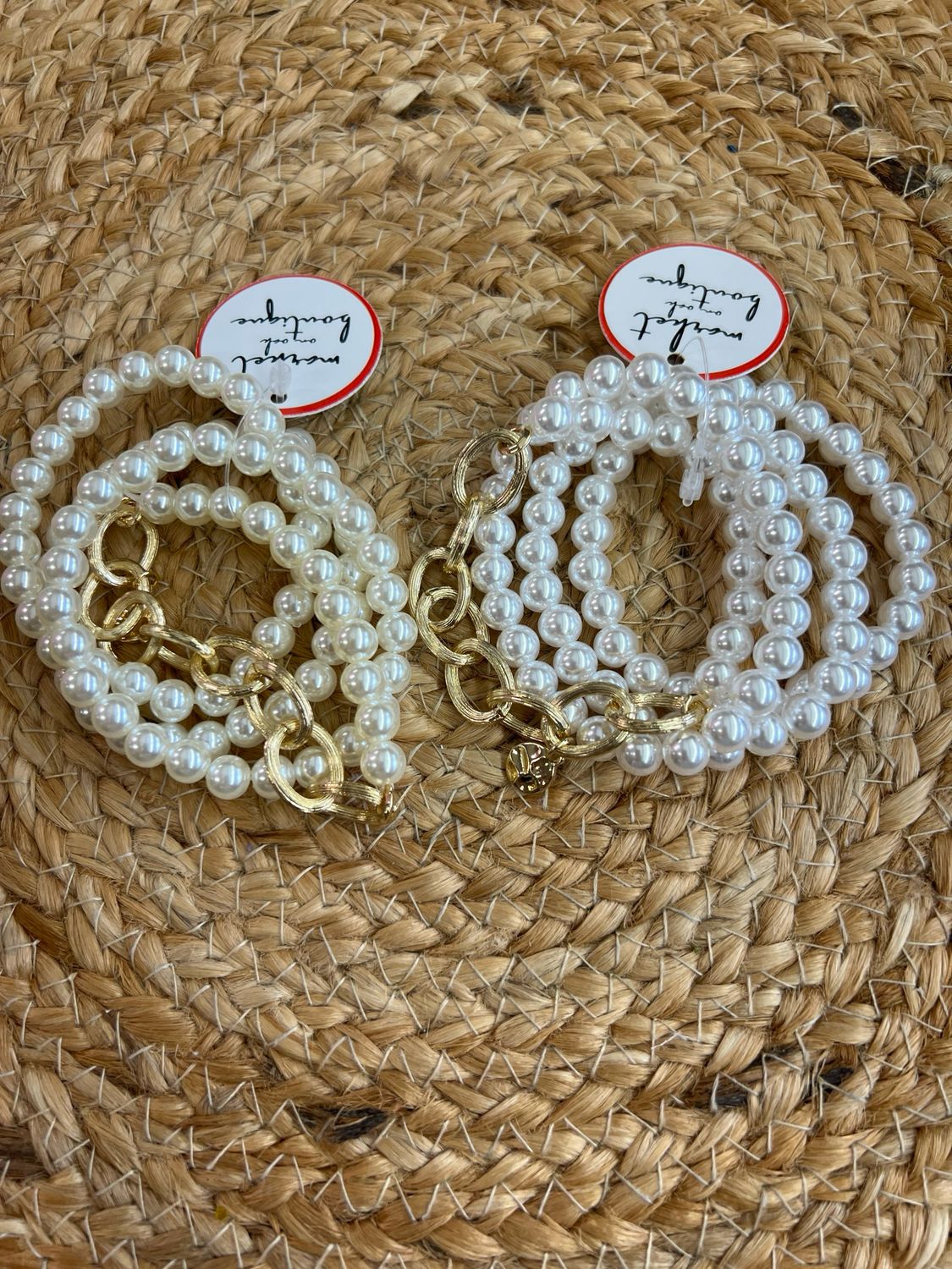 Set of 4 Pearl Beaded Bracelets Set of 4 Pearl Beaded Bracelets