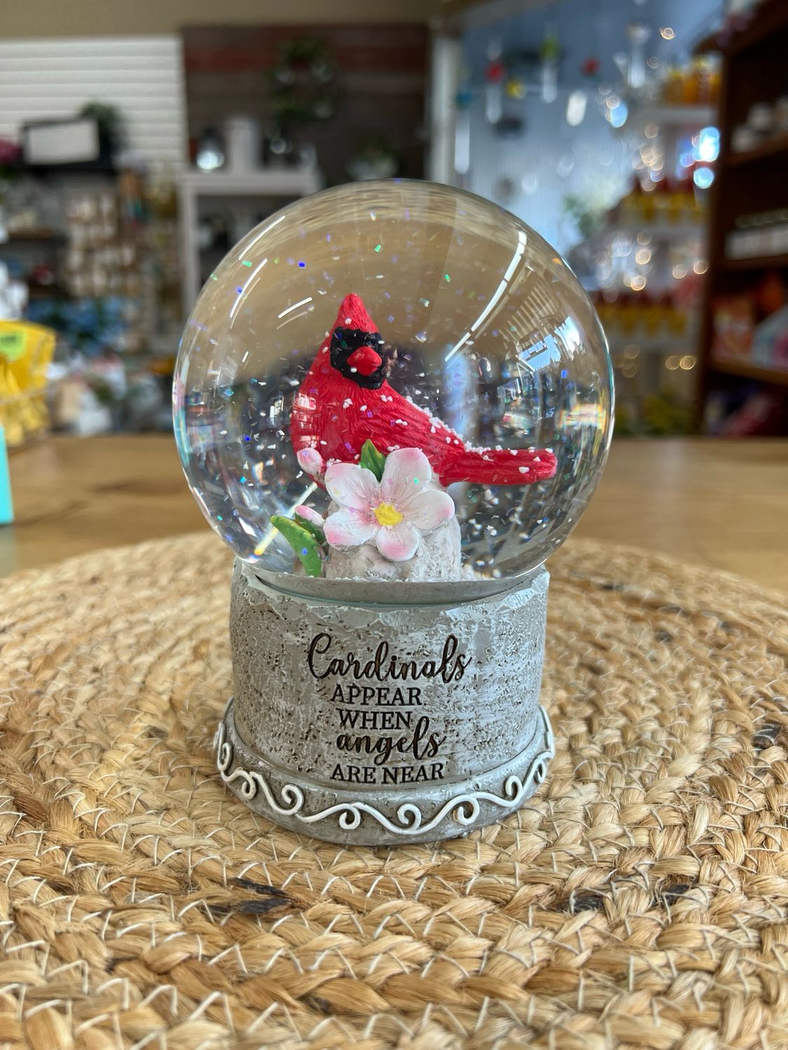 Memorial Cardinal Water Globe Memorial Cardinal Water Globe