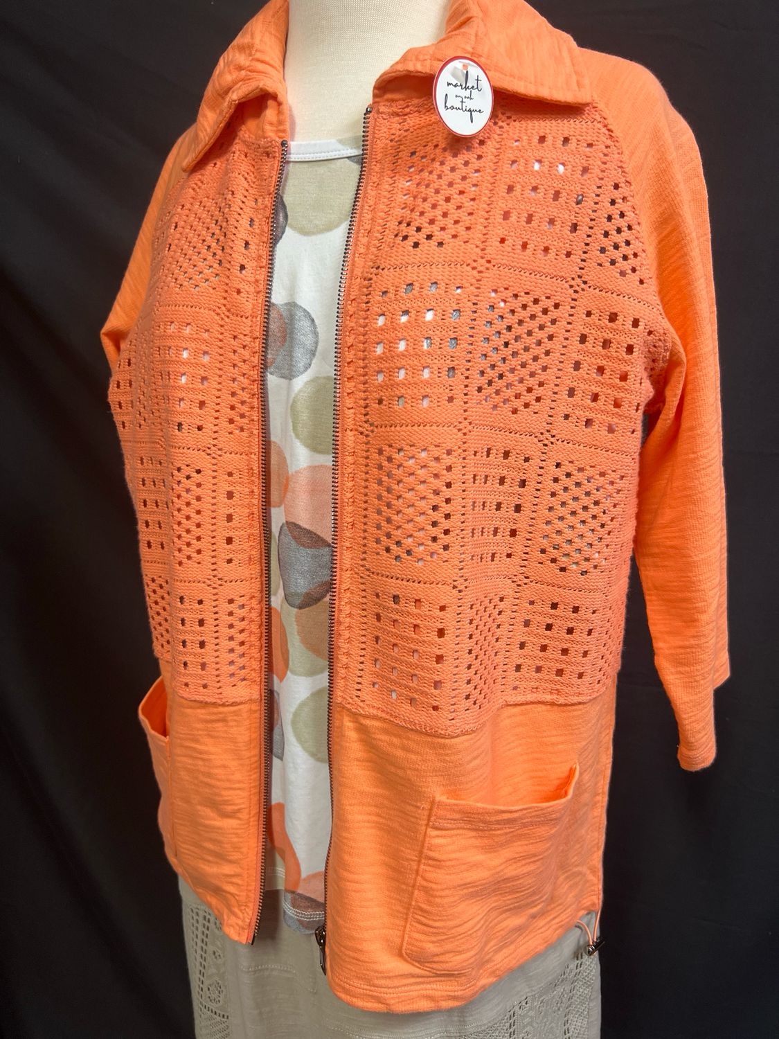 Wild Palms Mesh Trim Mango Jacket