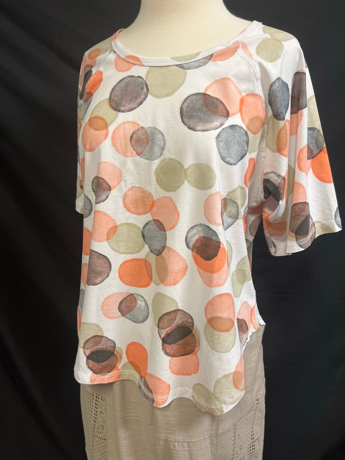 Wild Palms Dot Swing Top