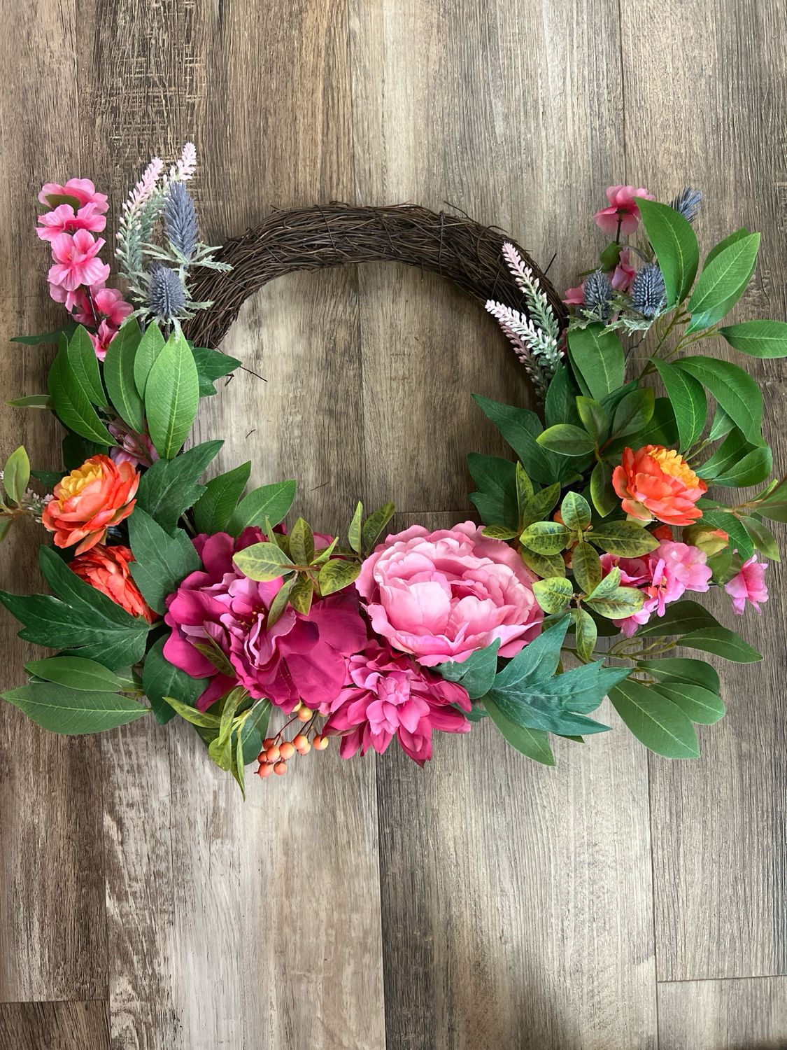 25" Mixed Pink Floral Wreath 25" Mixed Pink Floral Wreath