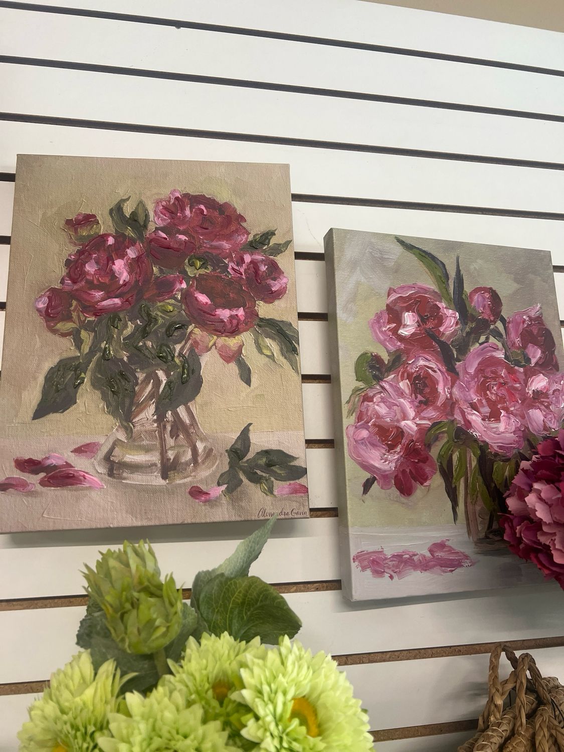 16" Rosey Whispers Wall Art