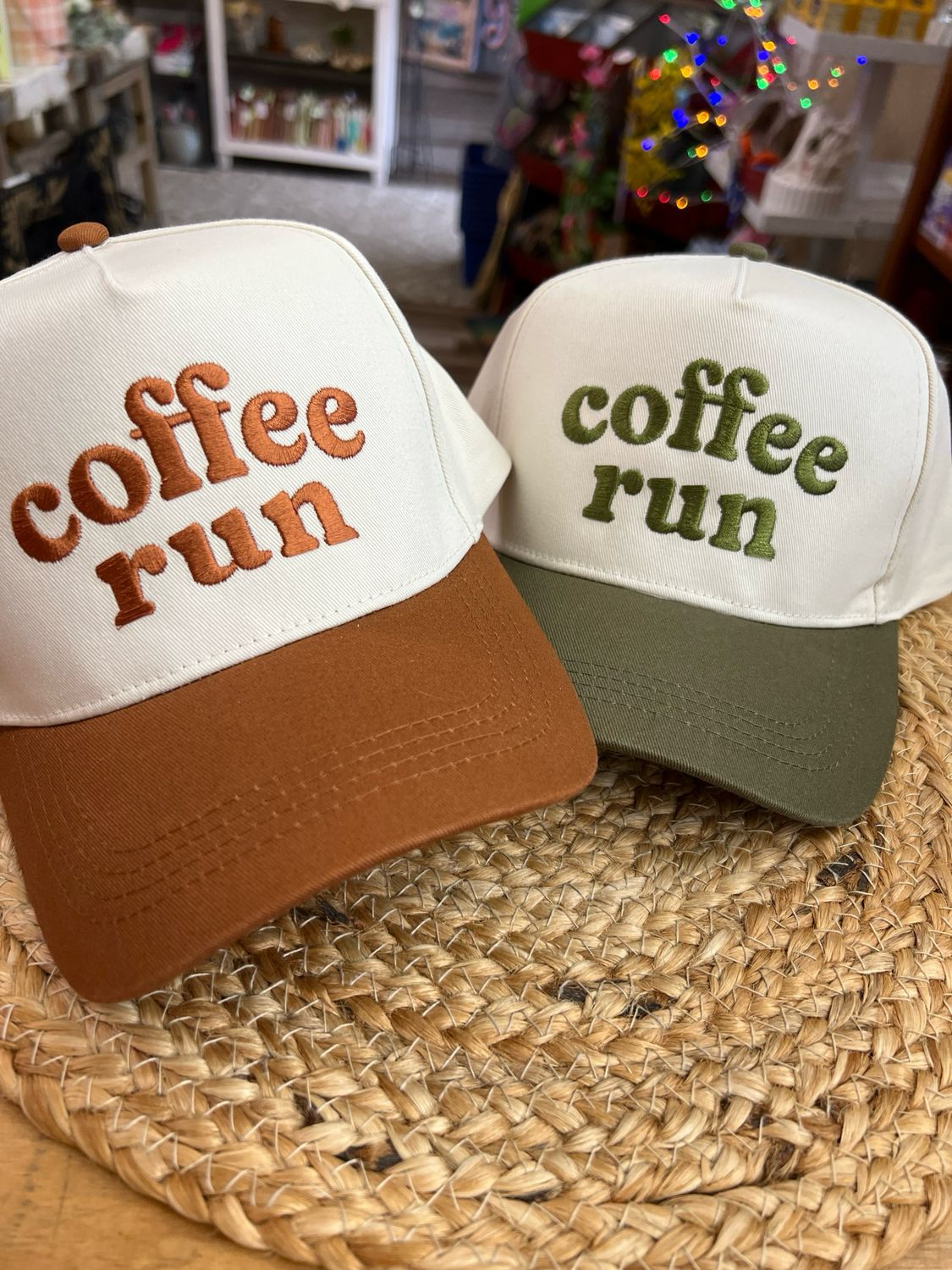 Embroidered Coffee Trucker Hat