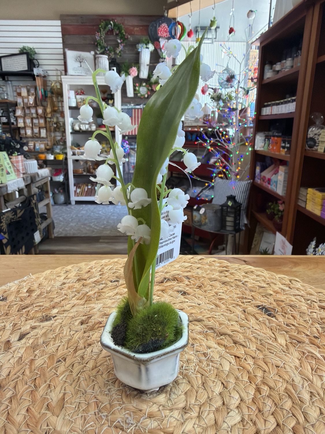 7-1/2" Lily of the Valley Potted Florals