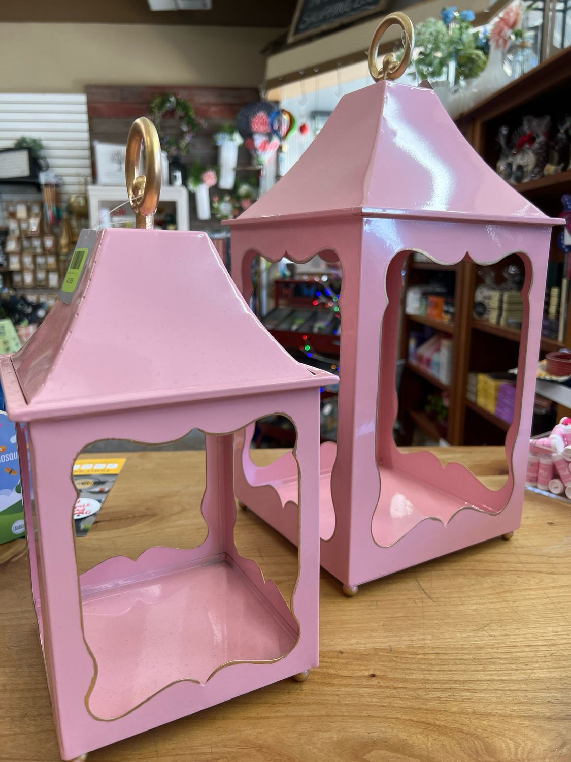 Blush Metal Lantern