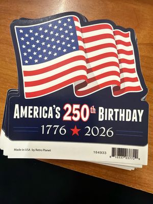 USA 250th Birthday Sticker USA 250th Birthday Sticker