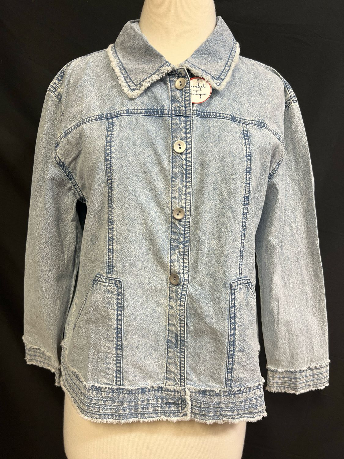 Fringe-Trimmed Jean Jacket