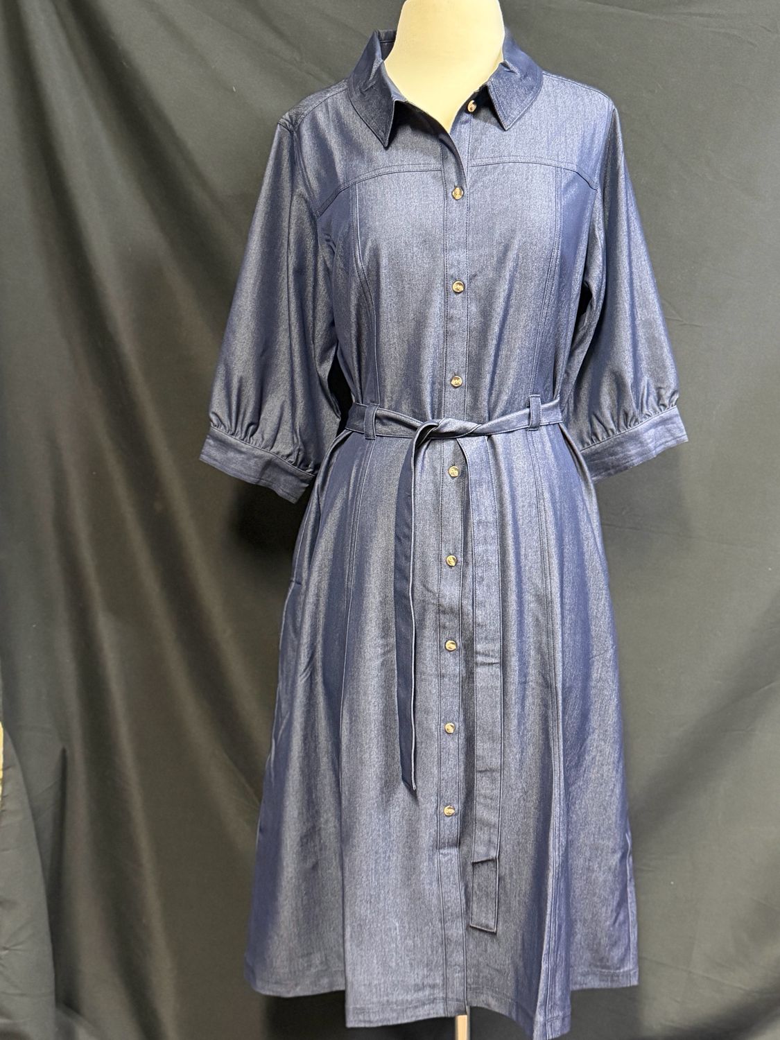 Front Tie Denim Shirt Dress Front Tie Denim Shirt Dress