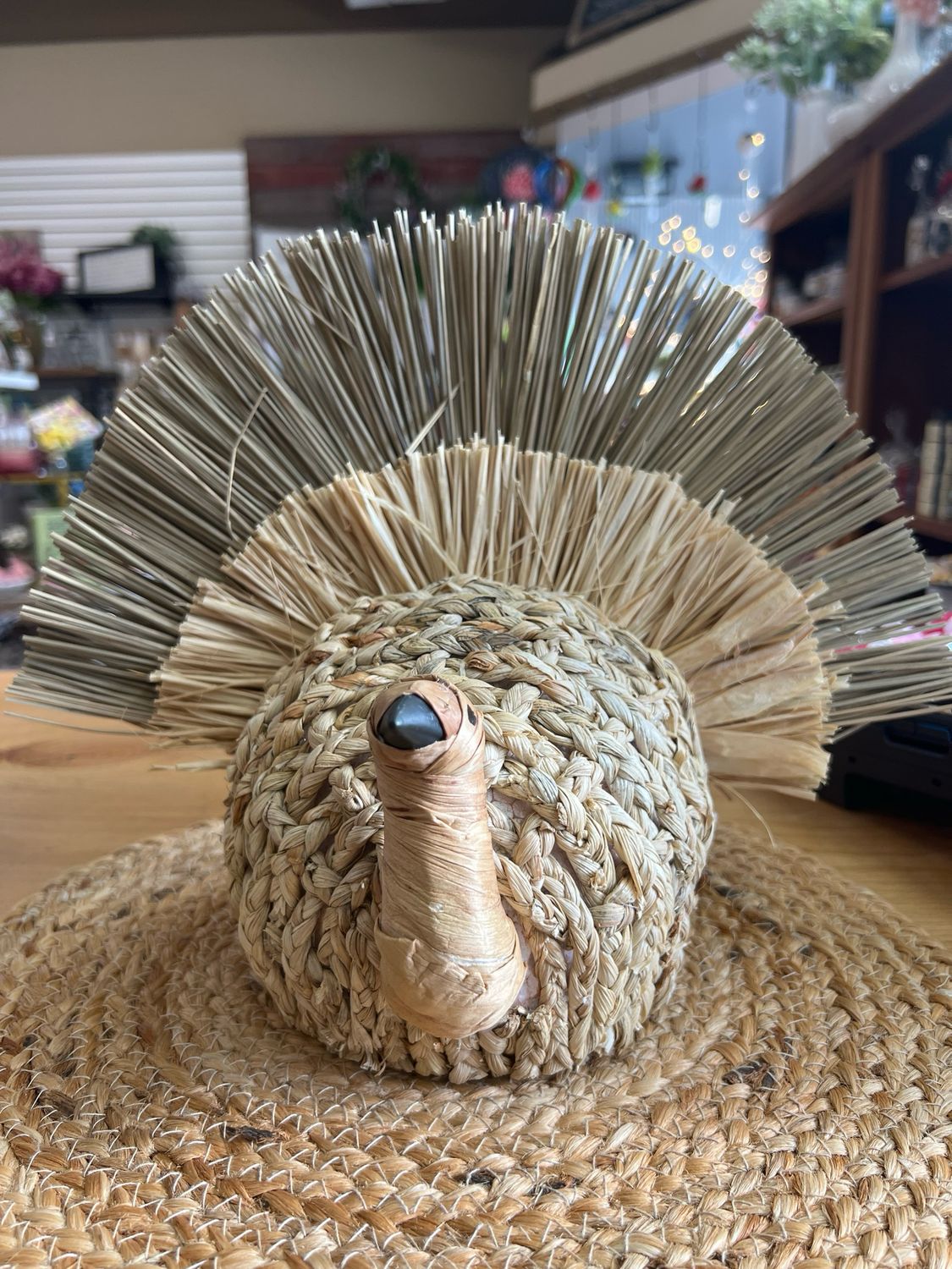 Natural Woven Turkey Figurine Natural Woven Turkey Figurine