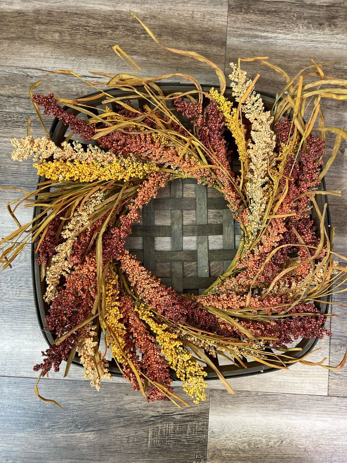 Wreath & Wicker Wall Decor Wreath & Wicker Wall Decor