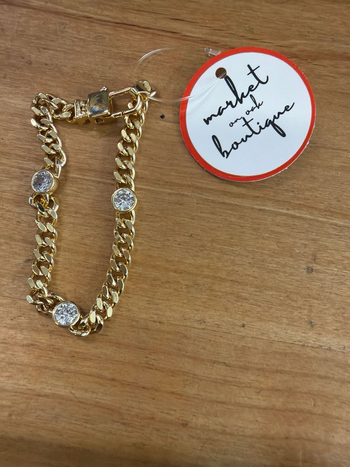 Chunky Chain with Cubic Zirconia Accents