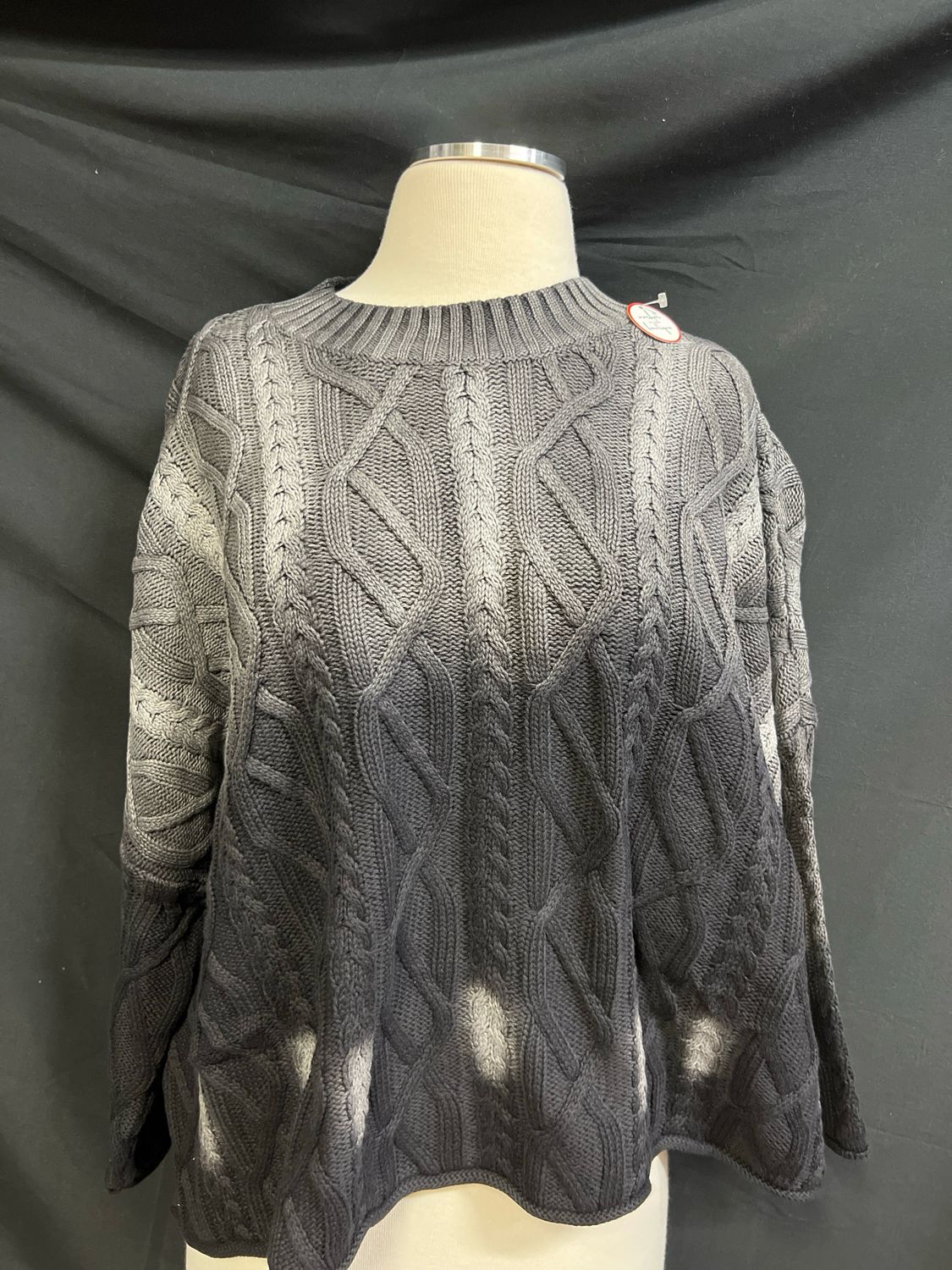 Slouchy Ombre Black Sweater Slouchy Ombre Black Sweater