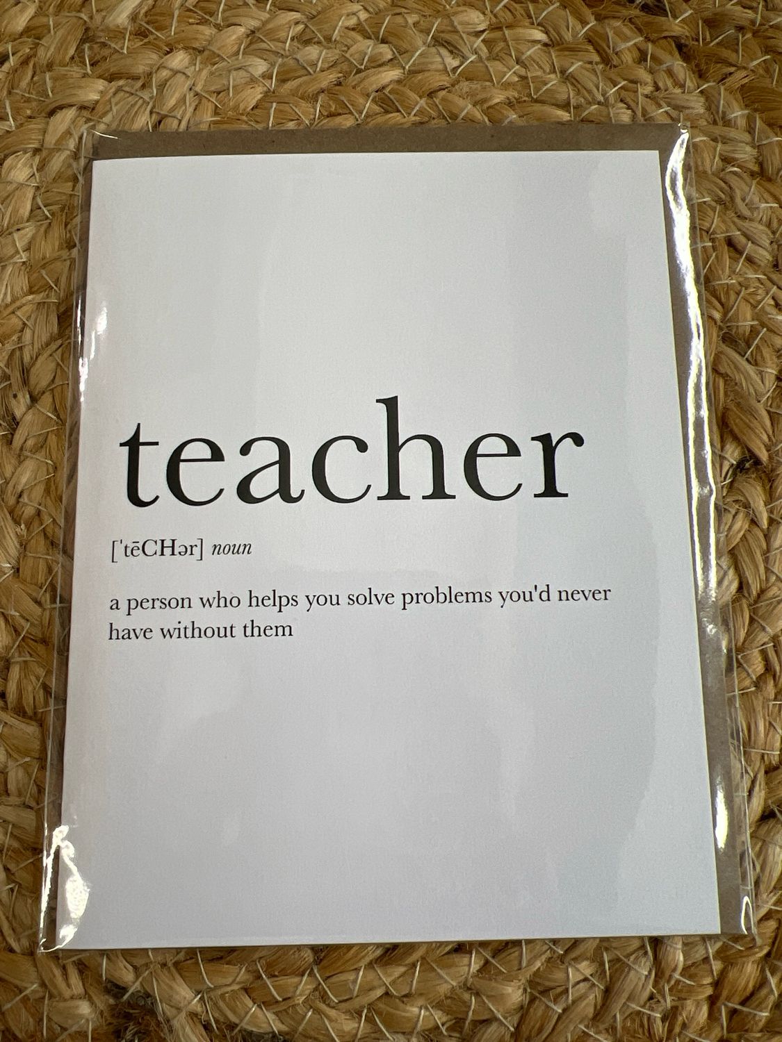 Teacher Definition Card Teacher Definition Card