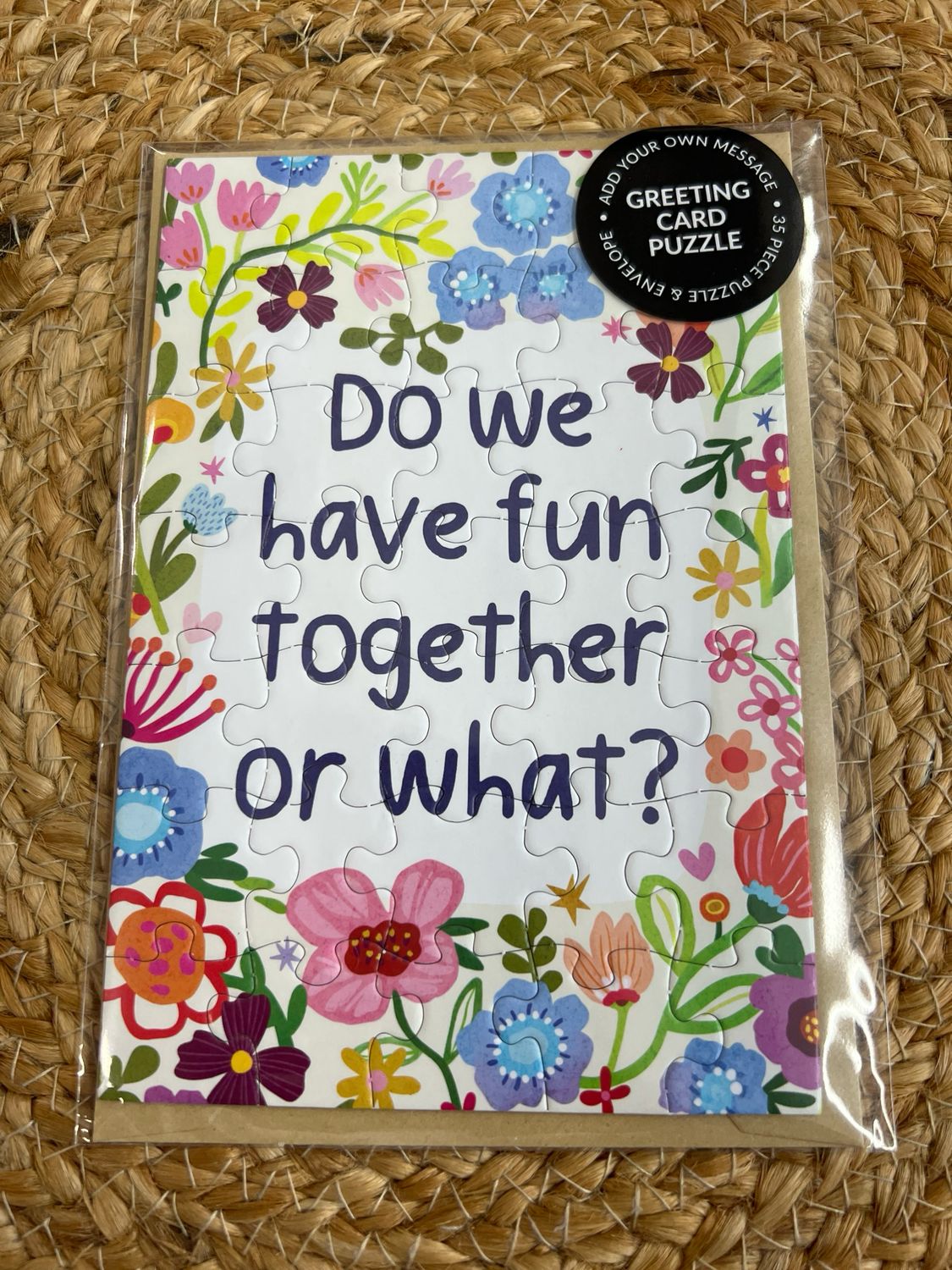 Do We Have Fun Together or What Puzzle Card Do We Have Fun Together or What Puzzle Card
