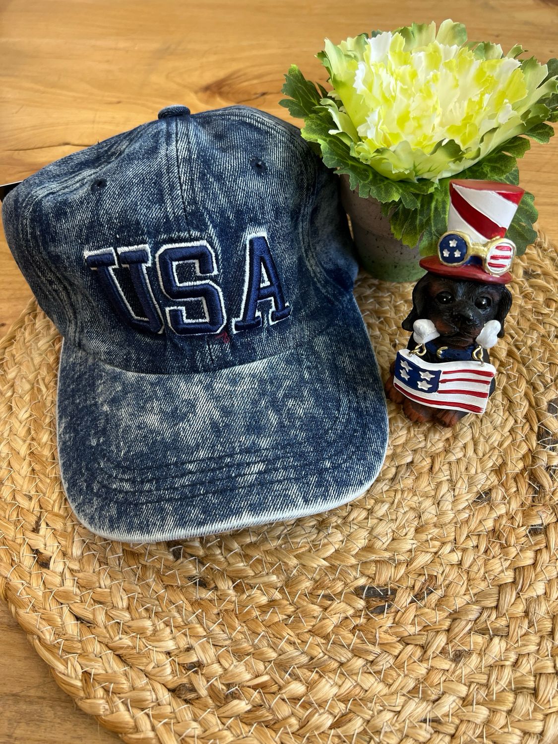 Vintage Embroidered USA Baseball Hat Vintage Embroidered USA Baseball Hat