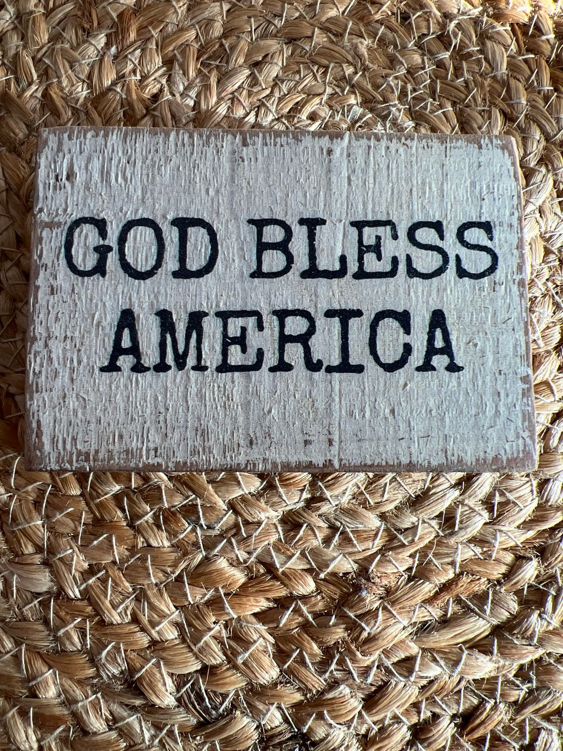 God Bless America Block Sign God Bless America Block Sign